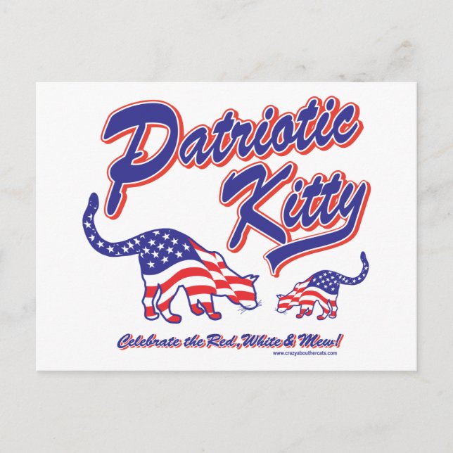 Patriotic Kitty Cats Postkarte (Vorderseite)
