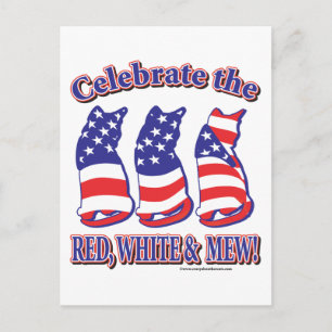 Patriotic Kitty Cats Postkarte