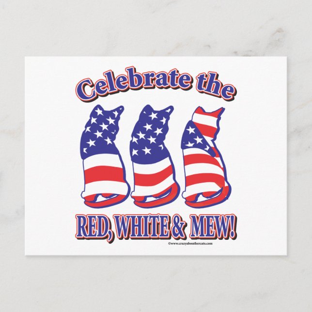 Patriotic Kitty Cats Postkarte (Vorderseite)