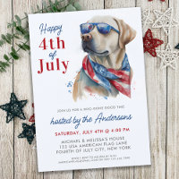 Patriotic Labrador Hund USA Flag 4. Juli Party