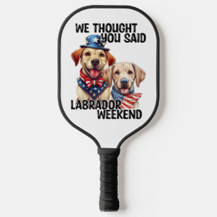 Patriotic Labrador Hunde Zitat Funny Spaß Pickleball Schläger