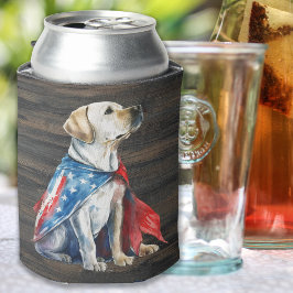 Patriotic Labrador Retriever Dog Rustic 4. Juli Dosenkühler