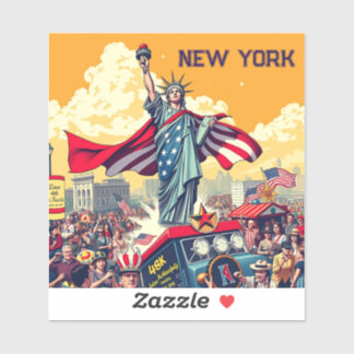 Patriotic Liberty Parade - Vintag 4. Juli USA Aufkleber