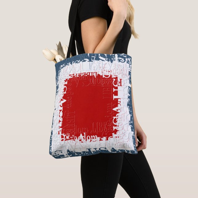 Patriotic Liberty Square Red White & Blue (Von Nahem)