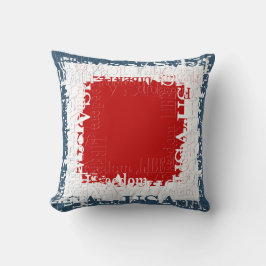 Patriotic Liberty Square Red White & Blue Kissen