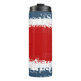 Patriotic Liberty Square Red White & Blue Thermosbecher