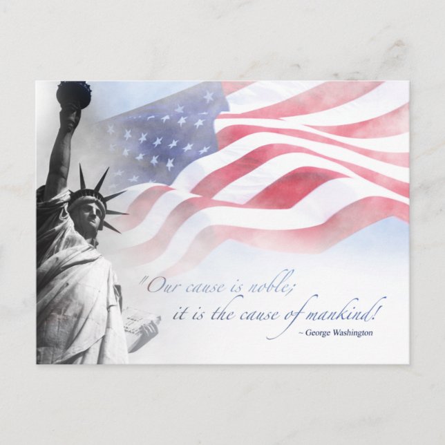 Patriotic Liberty Statue USA Berühmtes amerikanisc Postkarte (Vorderseite)