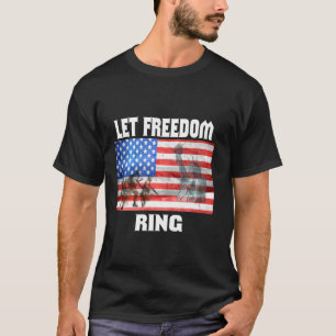Patriotic Ließ Freedom Ring American Flag 4. JU T-Shirt