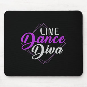 Patriotic Line Dancing Diva Women Geschenkelinie T Mousepad
