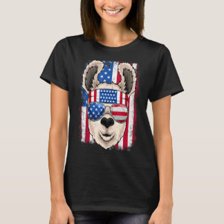 Patriotic Llama & American Flag Sonnenbrille 4. T-Shirt