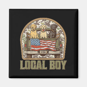 Patriotic Local Boy Labrador Hunde Usa Camouflage Magnet