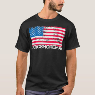 Patriotic Longshoreman Vintag US Flag Pullover