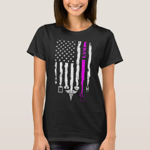 Patriotic LVN USA Flag Nurses Week 4. Juli T-Shirt