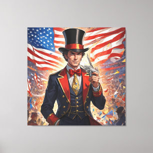 Patriotic Magician Spektakel Leinwanddruck