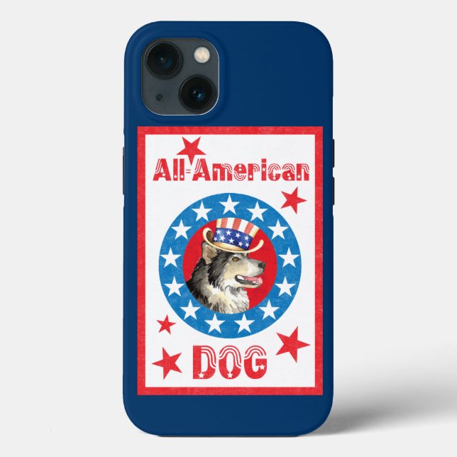 Patriotic Malemute Case-Mate iPhone Hülle (Rückseite)