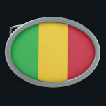 Patriotic Mali Flag Ovale Gürtelschnalle<br><div class="desc">Patriotische Flagge Malis.</div>