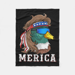 Patriotic Mallard Duck Jagd American Waterfowl Fleecedecke