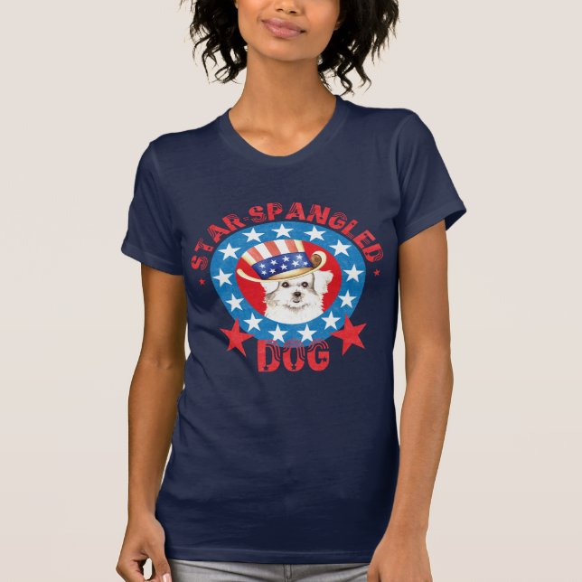 Patriotic Maltese T-Shirt (Vorderseite)