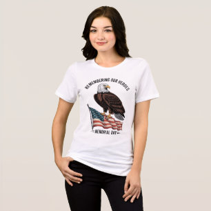 Patriotic Memorial Day Tribute Design of American Tri-Blend Shirt