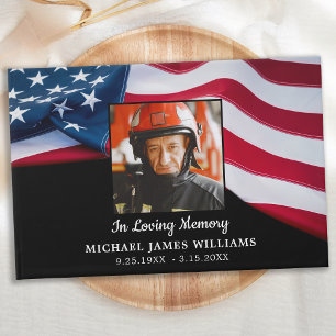 Patriotic Memorial USA Flag Funeral Gästebuch