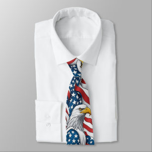 Patriotic Men's Krawatte: American Eagle und USA F Krawatte