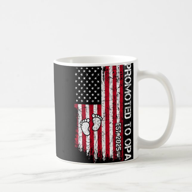 Patriotic Mens Promoted To Opa Est 2025 First Time Kaffeetasse (Rechts)