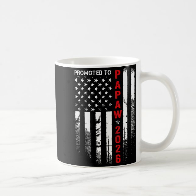 Patriotic Mens Promoted To Papaw Est 2026 First Ti Kaffeetasse (Rechts)