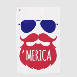 Patriotic 'Merica Red White Blue Golfhandtuch