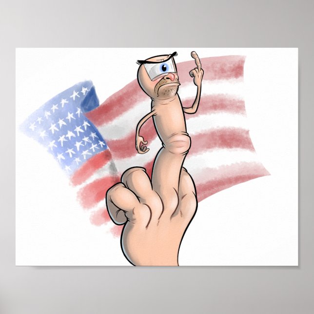 Patriotic Middle Finger Poster (Vorne)