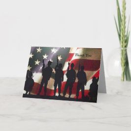 Patriotic Militärangehöriger Vielen Dank Personali Dankeskarte