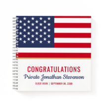Patriotic Military Abschluss Army Guest Book