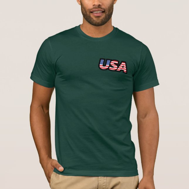 Patriotic Military Humvee USA T - Shirt (Vorderseite)