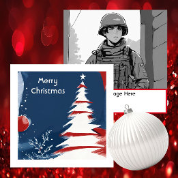 Patriotic Military USA Begleitkarte