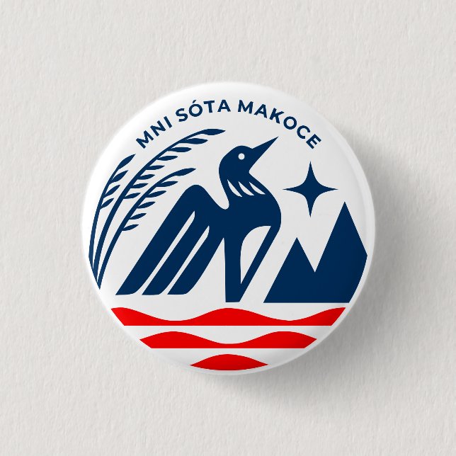 Patriotic Minnesota Staat Siegel Button (Vorderseite)