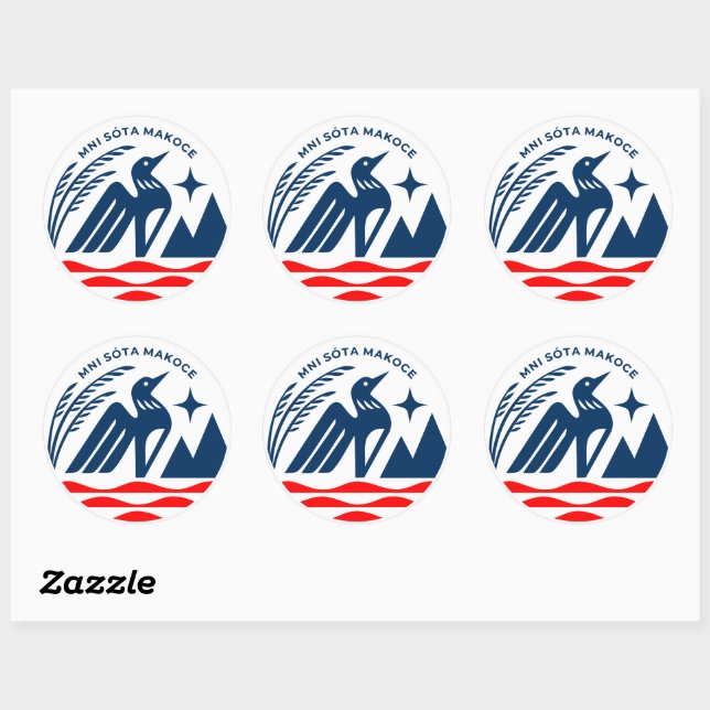 Patriotic Minnesota Staat Siegel Stickers (Blatt)