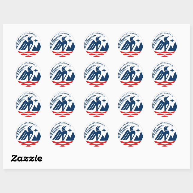 Patriotic Minnesota Staat Siegel Stickers (Blatt)