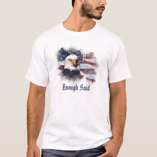 *~* Patriotic Modern American Eagle Head USA Flag T-Shirt