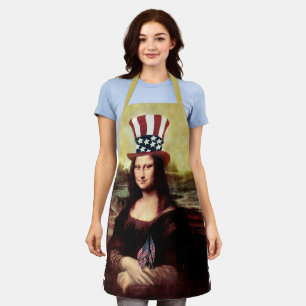 Patriotic Mona Lisa Schürze