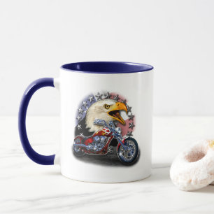 Patriotic Motorrad Eagle Tasse