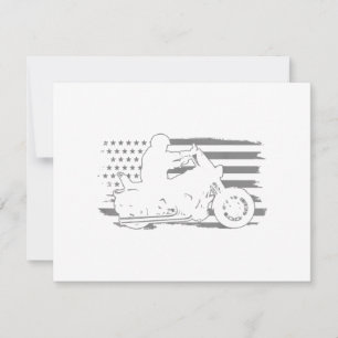 Patriotic Motorrad Vintag American Flag Biker Dankeskarte