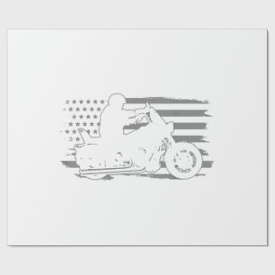 Patriotic Motorrad Vintag American Flag Biker Geschenkpapier