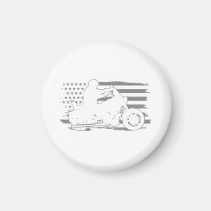 Patriotic Motorrad Vintag American Flag Biker Magnet