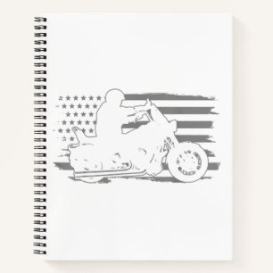 Patriotic Motorrad Vintag American Flag Biker Notizbuch