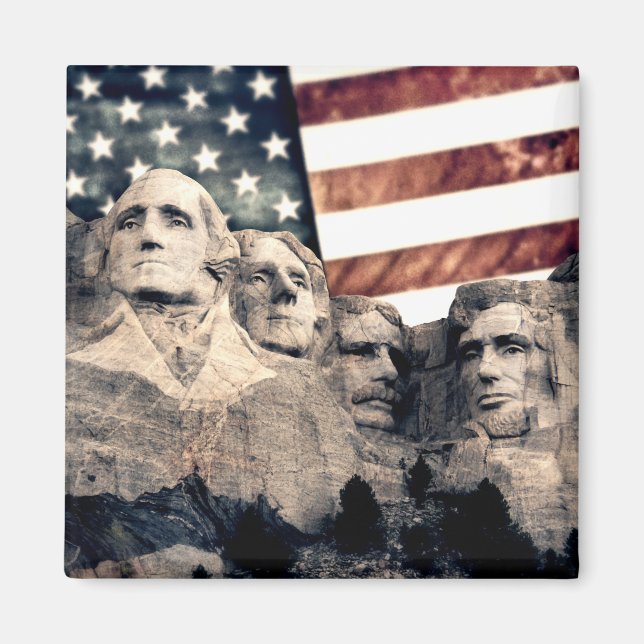 Patriotic Mount Rushmore Magnet (Vorne)