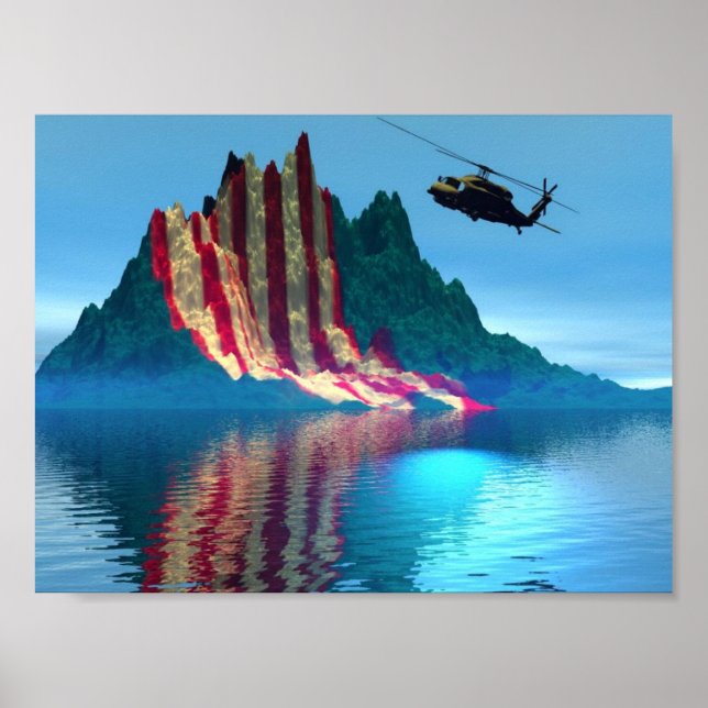 Patriotic Mountain Poster (Vorne)