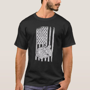 Patriotic Mowologin Rasenmäher Mäher Mähen Usa Fl T-Shirt