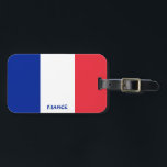 Patriotic national flag gepäckanhänger<br><div class="desc">Der Patriotische Gepäckmarke der französischen Nationalflagge mit der auf der einen Seite des Anhängers aufgedruckten französischen Flagge. Der mit dem lebendigen Schriftart geschriebene Ländername ist in das Design am unteren Rand integriert. Text ist vollständig anpassbar mit "Anpassen!" Eigenschaft. Die andere Seite des Tags ist für Ihre Informationen reserviert. Der bezaubernde...</div>