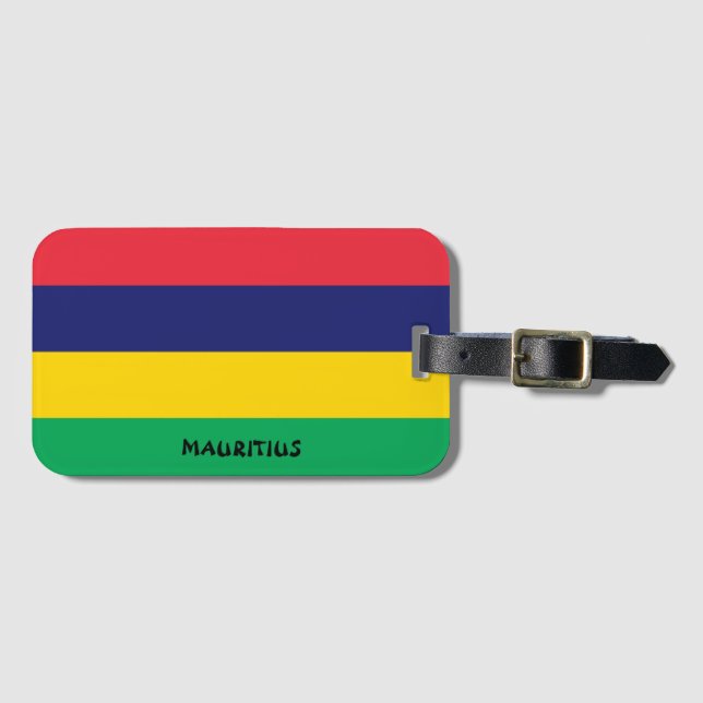 Patriotic National Flag Mauritius Gepäckanhänger (Vorderseite (Horizontal))