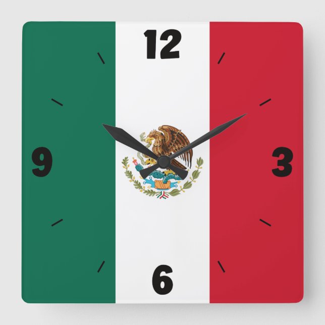 Patriotic National Flag Patriotic Quadratische Wanduhr (Vorderseite)