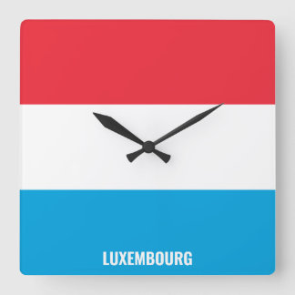 Patriotic national flag quadratische wanduhr